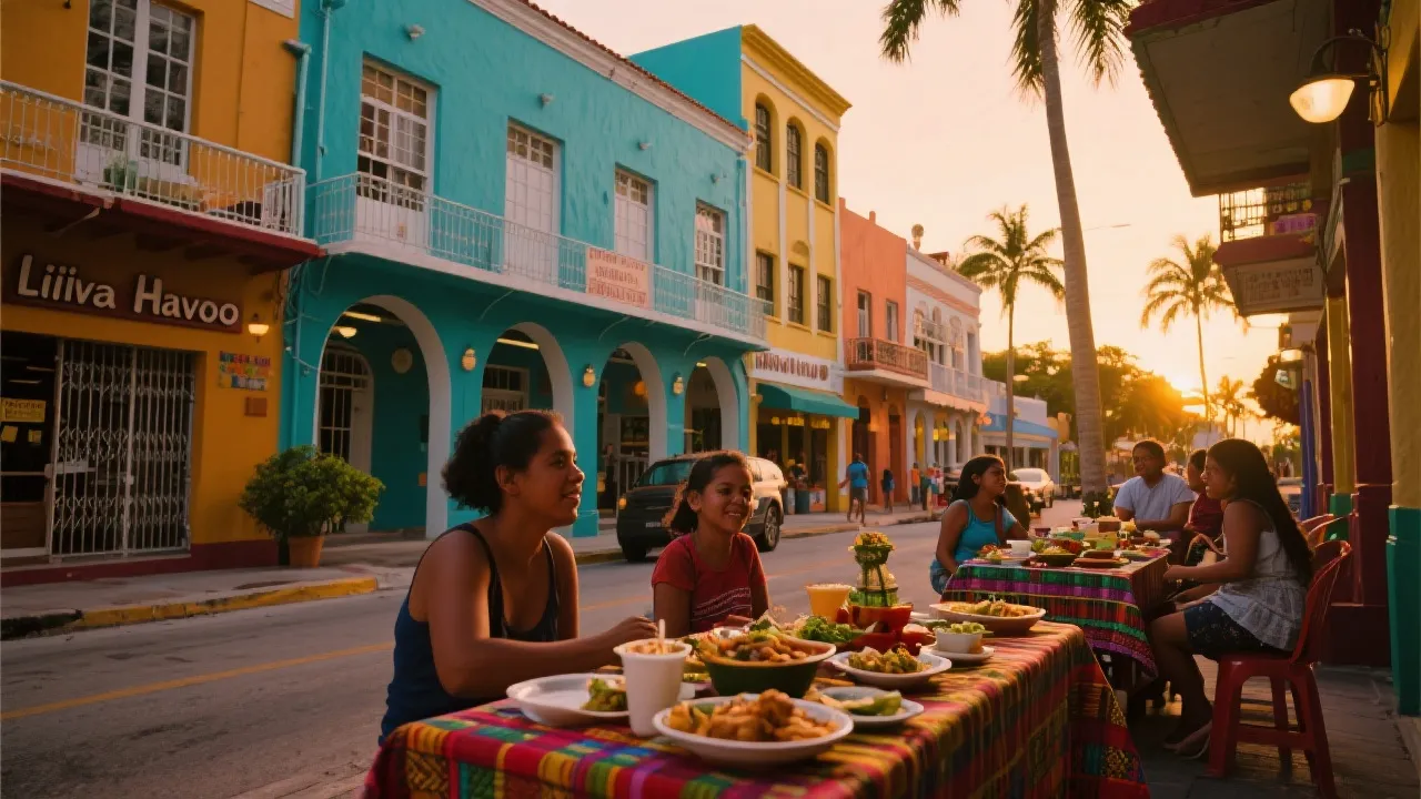 小哈瓦那风格街区与拉丁美食氛围