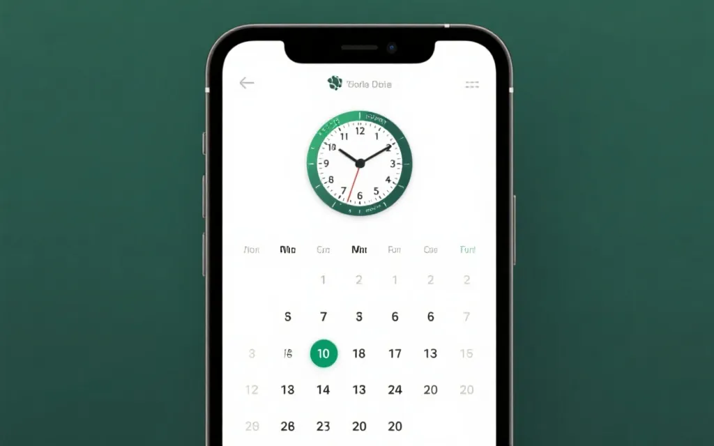手机日历上标注比赛时间与不同时区对照的界面，简洁现代风格